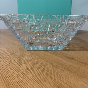 Tiffany & Co. Crystal Serveware Bowl - Clear and Aqua